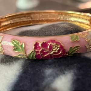 Pink flower bangle